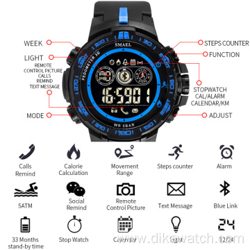 SMAEL Brand Sport Watches Digital Wrist Watches 8012